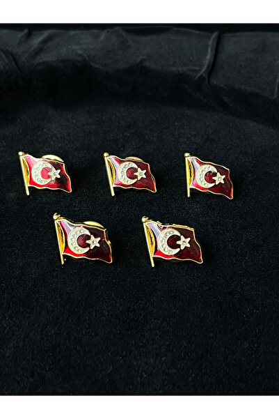 Teknookul Türk Bayraklı Yaka Rozeti 5'li
