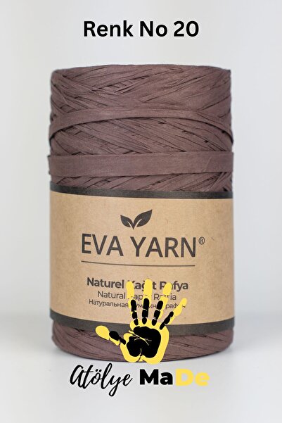 Atölye MaDe Eva Yarn Yerli Rafya Renk No 020 Acı Kahve