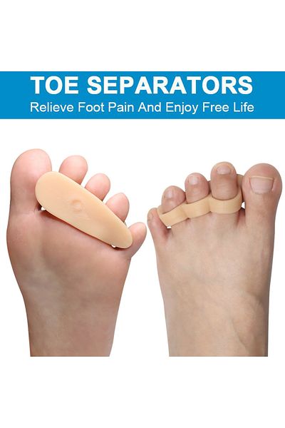 Choice Beige-4Pcs Pexmen 2/4/6Pcs Hammertoe Corrector Toe Straighteners with 3 Separator Loops Realign Bent