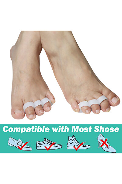 Choice3 White-4Pcs Pexmen 2/4/6Pcs Hammertoe Corrector Toe Straighteners with...