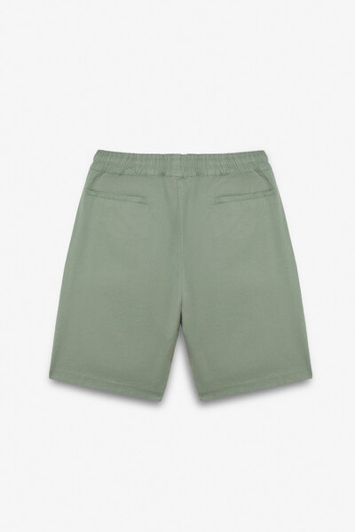 GRIMELANGE LASPER Erkek Likralı Yanları Cepli Beli Lastikli Relaxed Fit Yeşil Şort