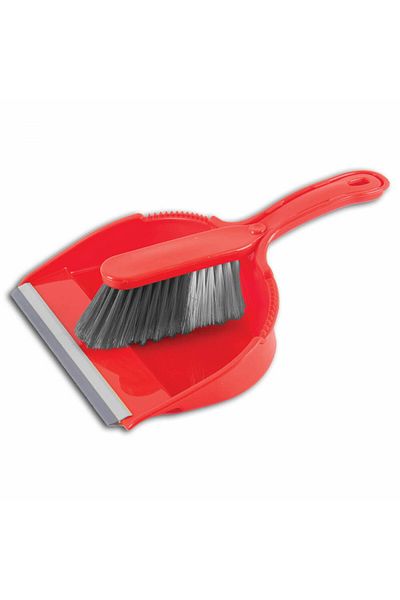 flores Faras din plastic, cu lamela de cauciuc si perie, MR731, rosu