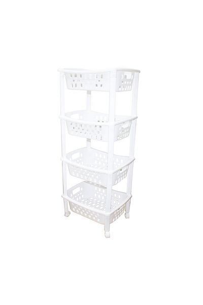 Emperium 4-Deck Basket Organizer - Shelf Unit with Wheels 400X295X960Mm (5122)