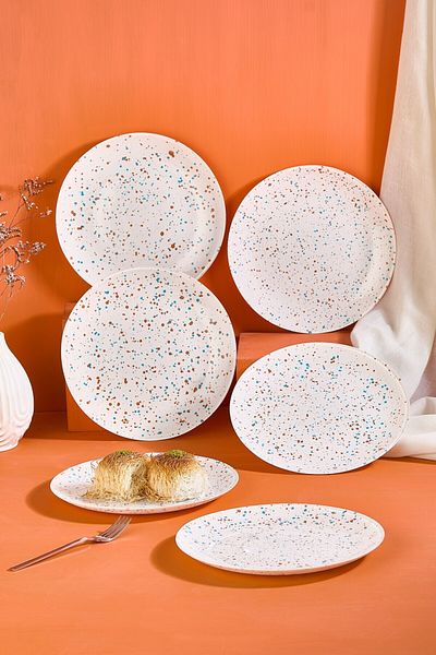 Lora Bianca Punti 6 Pcs 21 cm Cake/Dessert Plates