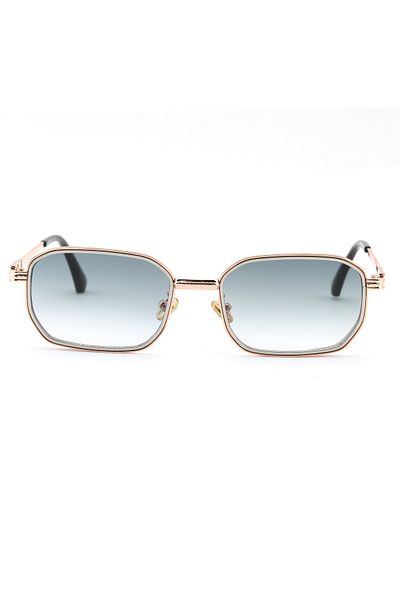 TomyHelf Rectangular Design Gold Frame Gray Glass Women's & Men's Sunglasses