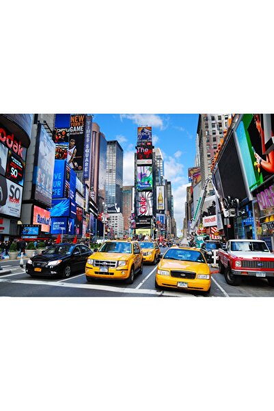 media Tablou canvas Times Square, Manhattan, taxi galben, 60 x 40 cm