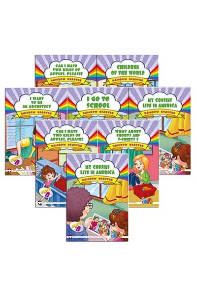 Afs Yayıncılık Rainbow Readers Set of 4 - 9 Books and 1 Cd English Story Afs