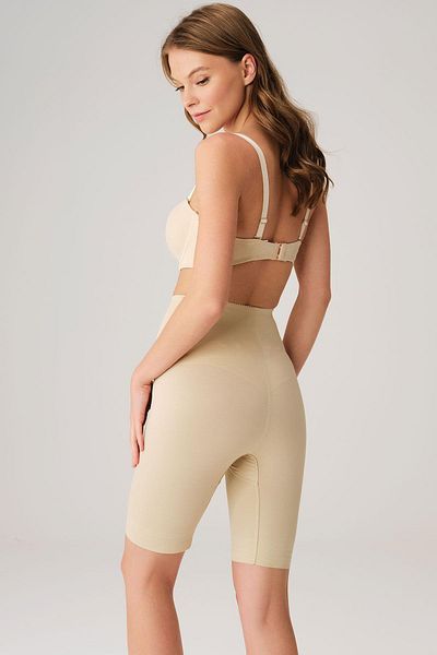 Motto10 butik Recovery Waist and Leg Slimming Stitching Long Leg Mid Waist Tight Shorts