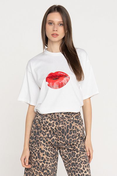 JJXX Jxkora Loose Women's White T-Shirt 12254345 -Brightwhite