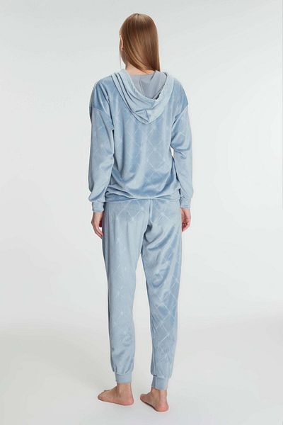 Motto10 butik Hooded Long Sleeve Sweatshirt Pajama Set