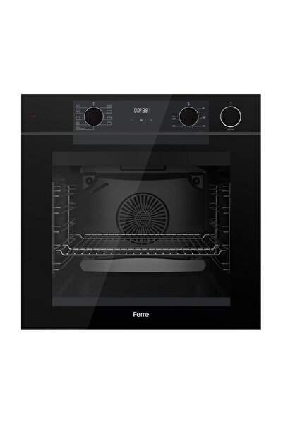 Ferre QEP64CS New Steamart&Fryart Serisi Buharlı Siyah Ankastre Fırın (0+9 Fonksiyon)