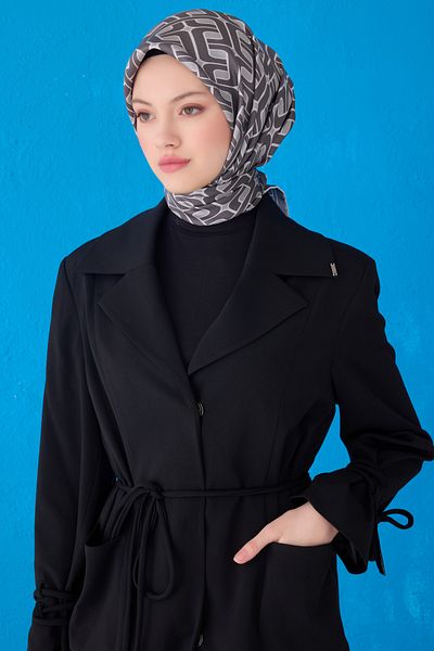 Belli Twill Pure Silk Scarf 4118D (Twi̇ll)-87