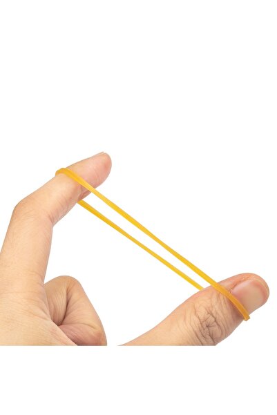 Deli E3214 Rubber Bands, 50g/Box Elastic Bands, Yellow – For Organizing at Home or Office