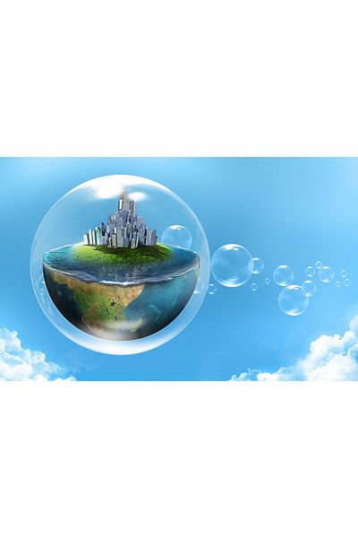 media Canvas painting Earth in the air, 75 x 50 cm
