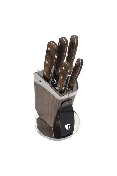 Berlinger Haus Knife set in holder 6 pcs GUSTORF brown