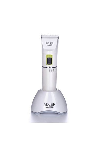 adler Mașină de tuns profesională Adler AD 2827, fără fir, 4 piepteni, titan, lame ceramice, Li-ion, LED