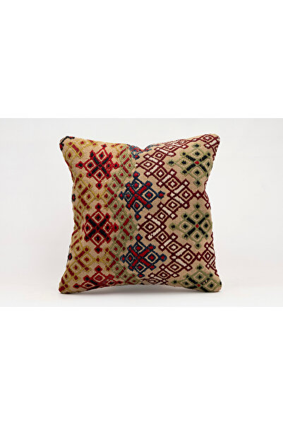 Kilim Whole Sale غطاء وسادة عتيق مصنوع يدويًا من الكليم والصوف مقاس 40x40 سم