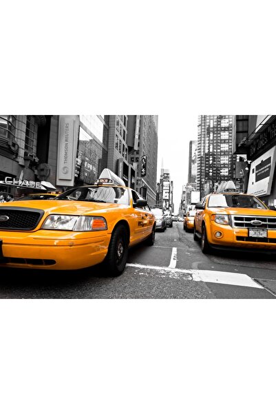 media Tablou canvas Times Square, New York, taxi galben, 75 x 50 cm