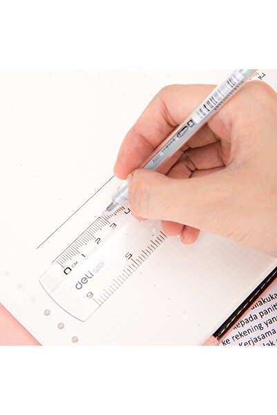 Deli Deli EG00112 Ruler, 15cm (6 Inch), Transparent Plastic – For School & Office Use