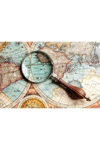media Canvas painting Treasure under the magnifying glass, 75 x 50 cm