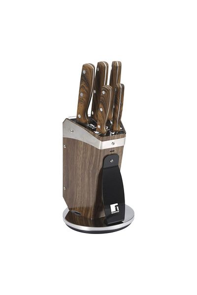 Berlinger Haus Knife set in holder 6 pcs GUSTORF brown