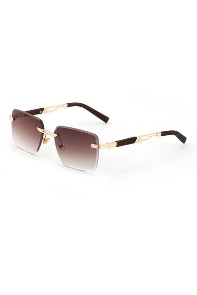 TomyHelf Square Design Brown Solid Glass Women Sunglasses Ce Certified Uv400 Protected