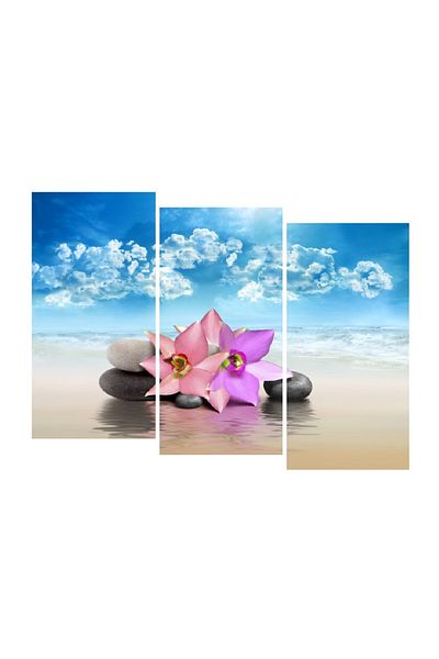 media Multicanvas painting 3 pieces Flowers 7, 120 x 90 cm