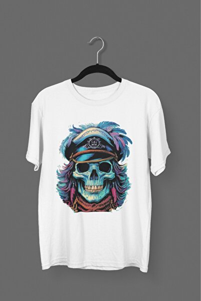 Butik BĂRBAȚI/FEMEI - CAPTAIN SKULL - TRIOC CU Mânecă scurtă, cu gât rotund, ...