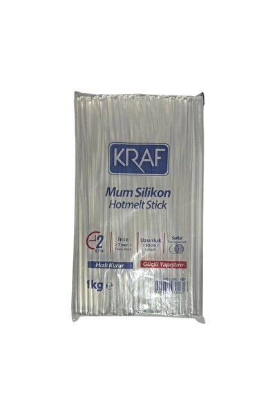 KRAF 4007 MUM SİLİKON ŞEFFAF İNCE 30 CM 1 KG