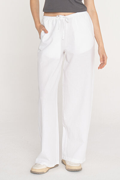 Jack & Jones Women's Linen Trousers - Comfortable Fit Flora