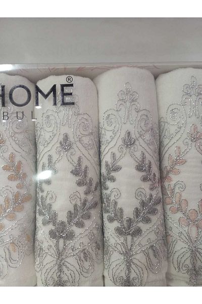 HİKMET ÇAPA HOME 6 Li Cotton Premium Quality Gift Daily Use 100% Cotton Hand Face Towel 50 X 90