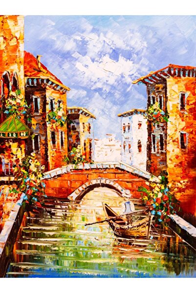 media Tablou canvas Venetia, podul indragostitilor, pictura, 50 x 75 cm