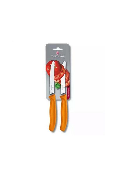 Victorinox Vt 6.7836.l119b Peeling Knife, 10 Cm, Test, Orange, 2 Li Blister