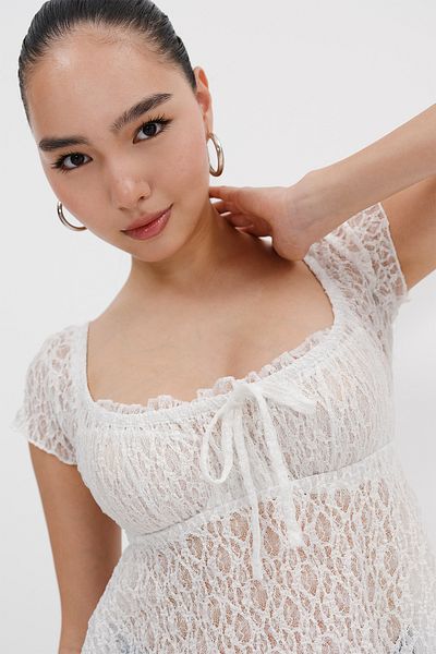 Addax Transparent Lace Blouse B17281