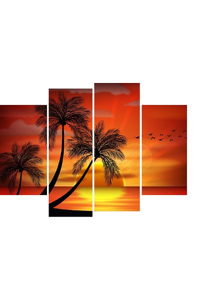 media Multicanvas painting 4 pieces Natura 9, 120 x 90 cm