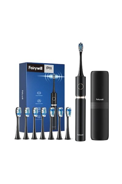 Fairywill Sonic Toothbrush with Set of Heads and Case FairyWill FW-P11 (Black)