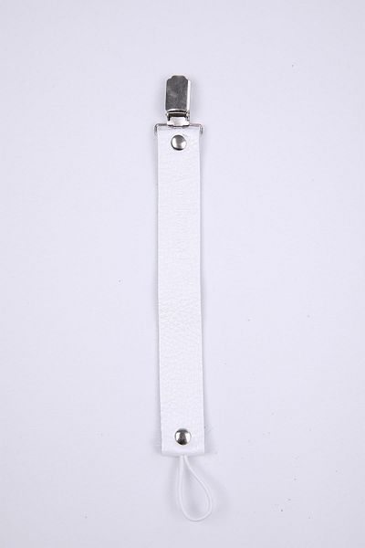 Babyhola Pacifier Strap with Protected Metal Clip 100% Genuine Leather Specially Packaged Gift 1072-1