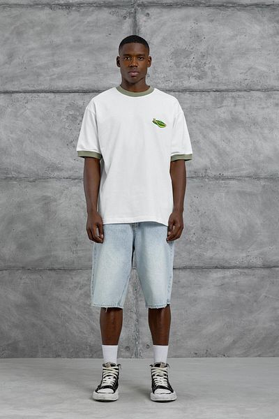 NOMARC Green Collar Spectrum Written Oversize Tshirt