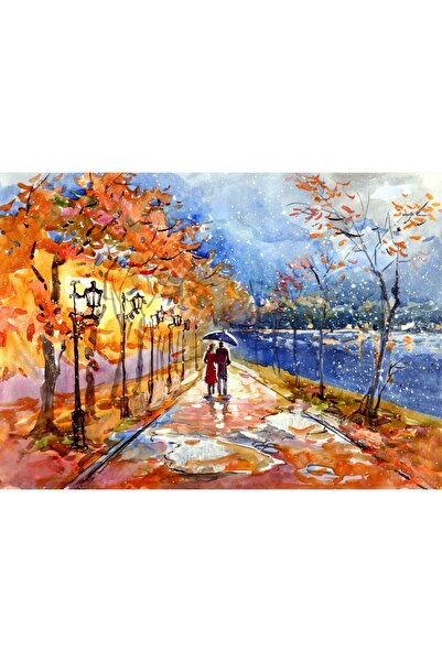 media Tablou canvas Toamna in parc, pictura, 45 x 30 cm