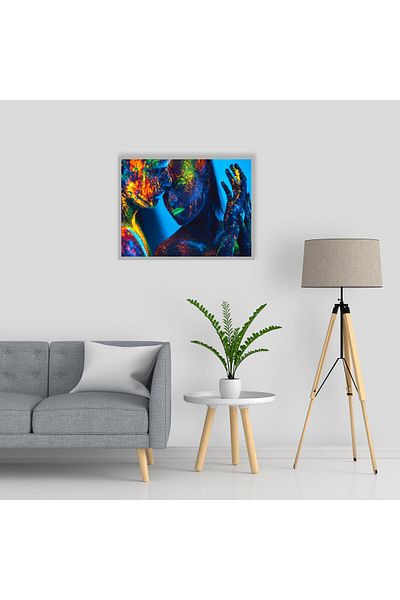 media Canvas painting Portrait10, 90 x 60 cm