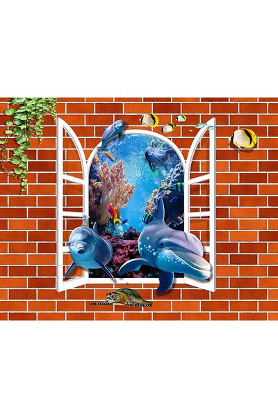 media Canvas painting Window to the ocean, 105 x 70 cm
