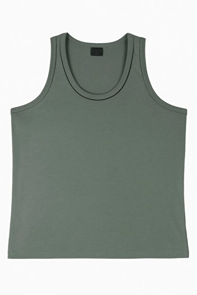 FATELLA Men's Zero Sleeve Thick Strap Crew Neck Comfort Basic Relaxed Cut Com...