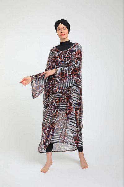 My Hanne Patterned Women's Hijab Swimsuit Set 3785