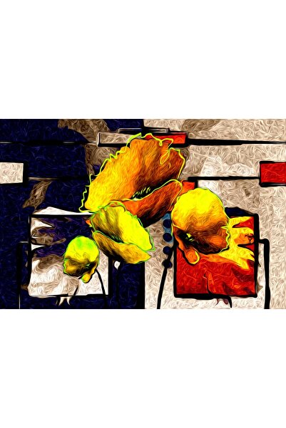 media Tablou canvas Flori, vintage, abstract, arta6, 60 x 40 cm