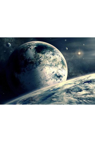 media Canvas painting Universe in gray, 105 x 70 cm