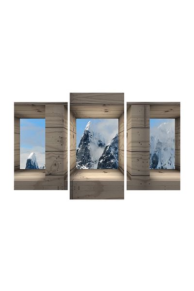 media Multicanvas painting 3 pieces Natura 15, 120 x 85 cm
