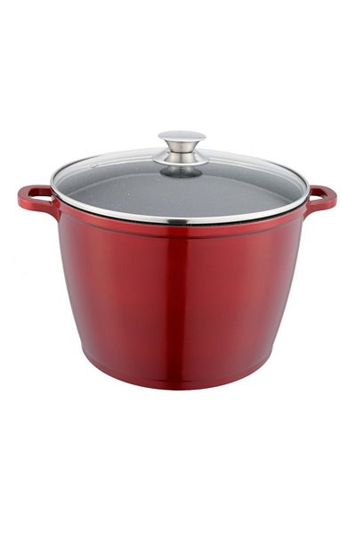 GRÜNBERG Marbled ceramic coated aluminum pot 7.3L