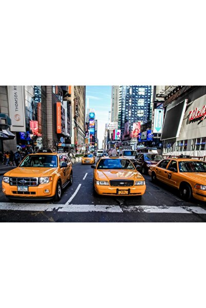 media Tablou canvas Taxiuri galbene in New York, 75 x 50 cm