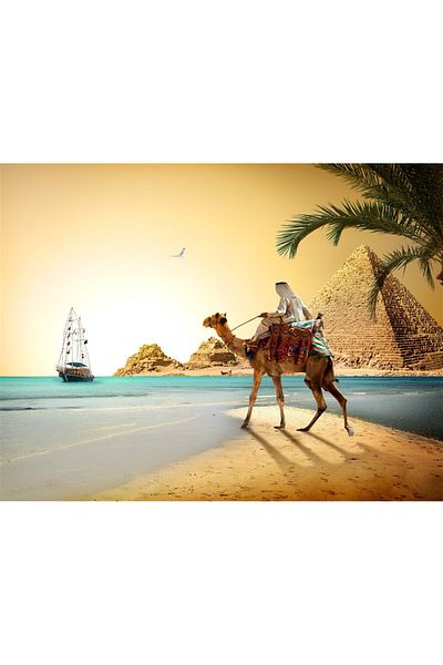 media Canvas painting Pyramids 3, 75 x 50 cm