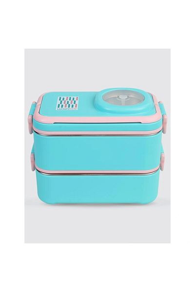 Uzspace Vgn-8023-8054 Stainless Steel Lunch Box - Lunch Box 1200 ml Cyan Green